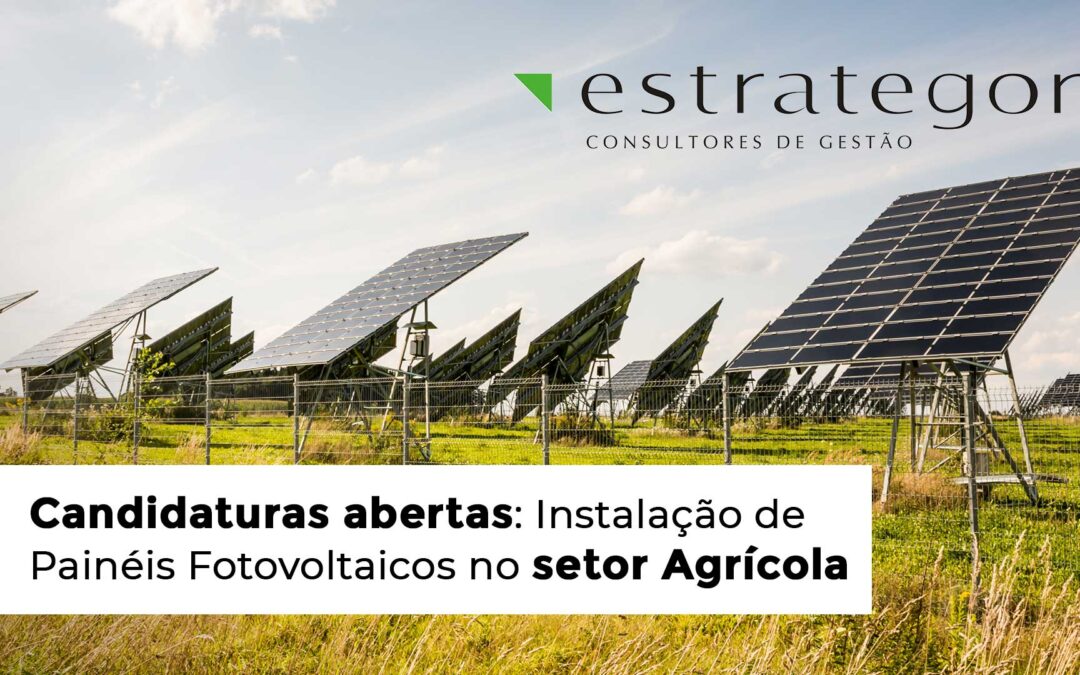 Candidaturas abertas: Instalação de Painéis Fotovoltaicos no setor Agrícola