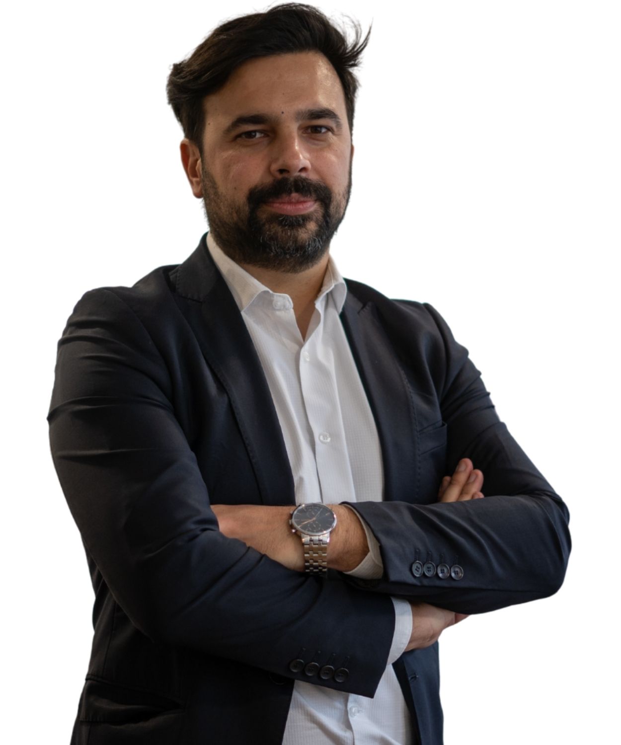 Tiago Ferreira, consultor especialista em Benefícios Fiscais da Strategor, em postura profissional no escritório.